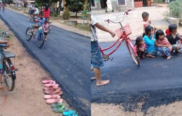 Эти дети впервые в жизни увидели асфальт(5 фото) Эти дети впервые в жизни увидели асфальт(5 фото)