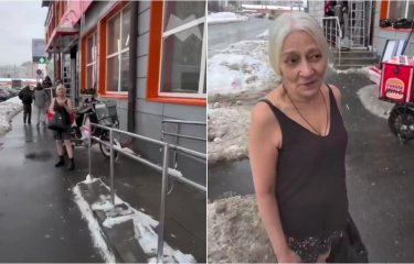 Пенсионерка из Люберец уже 11 лет гуляет по Москве без верхней одежды (1 фото + 1 видео) Пенсионерка из Люберец уже 11 лет гуляет по Москве без верхней одежды (1 фото + 1 видео)