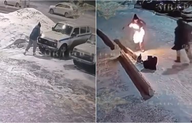 В Новокузнецке женщина пыталась сжечь полицейскую машину (1 фото + 1 видео) В Новокузнецке женщина пыталась сжечь полицейскую машину (1 фото + 1 видео)